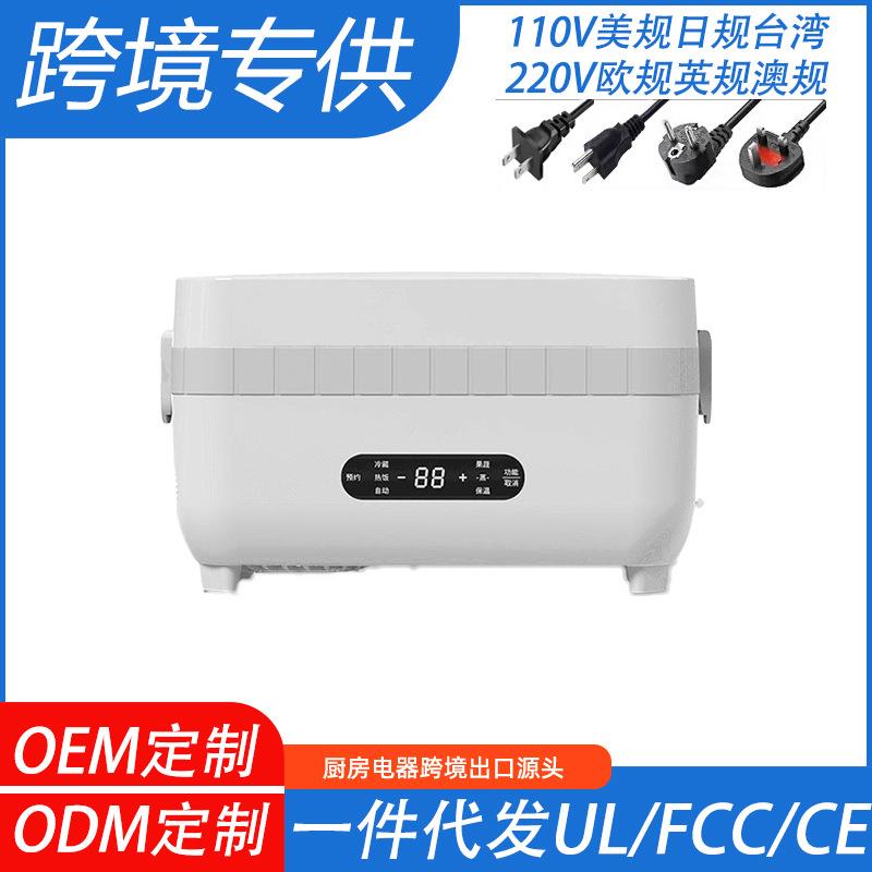跨境110V美规欧规日规多功能电热饭盒热饭保温加热上班族蒸煮插电