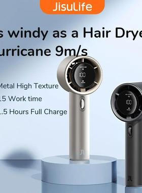 JISULIFE Portable Hand Fan , 100 Wind Speeds, Mini Bladeless