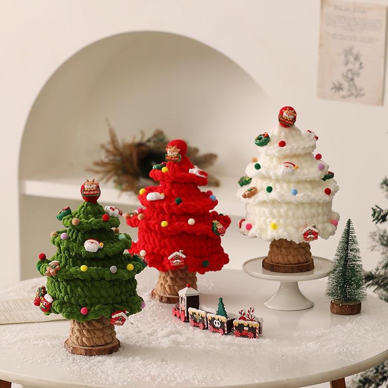 Handmade Knitted Tree - Festive Tabletop Gift Decoration