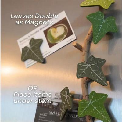 跨境新品3D Printing Artificial Ivy Fridge Magnet常春藤冰箱贴