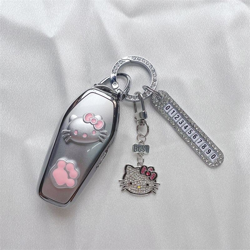 适用比亚迪海豚钥匙套l汉ev秦plusdmi宋max元pro唐海豹海鸥可爱女