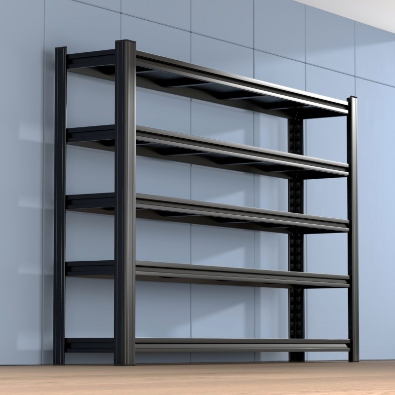 家用仓库超市货架冷轧钢收纳架厨房杂物架阳台碳S钢金属储物置物