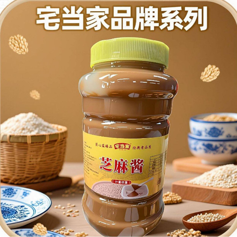 正宗芝麻酱农家石磨纯花生酱无添酱类调料