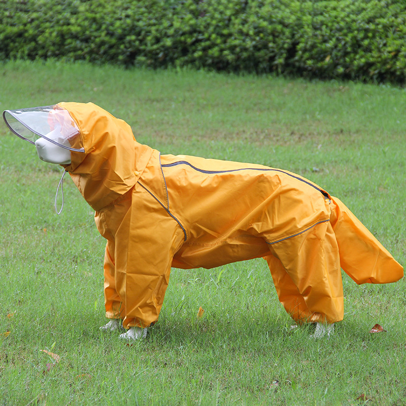 宠物狗狗大狗中大型犬金毛萨摩耶阿拉斯加全包雨衣连帽包尾巴雨具