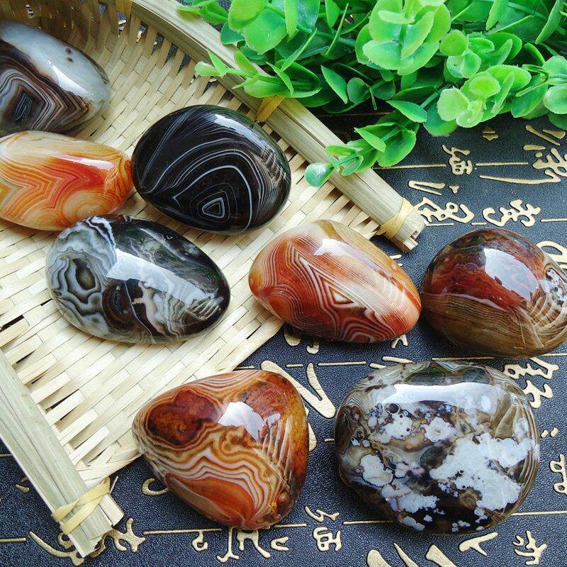 缠丝玛瑙石雨花石手把件精品收藏原石头天然鹅卵石大品特大纪念品