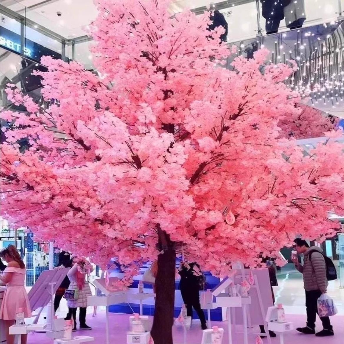 仿真樱花树田园许愿落地室内网红大型装饰绿植花艺摆件绢花假桃花