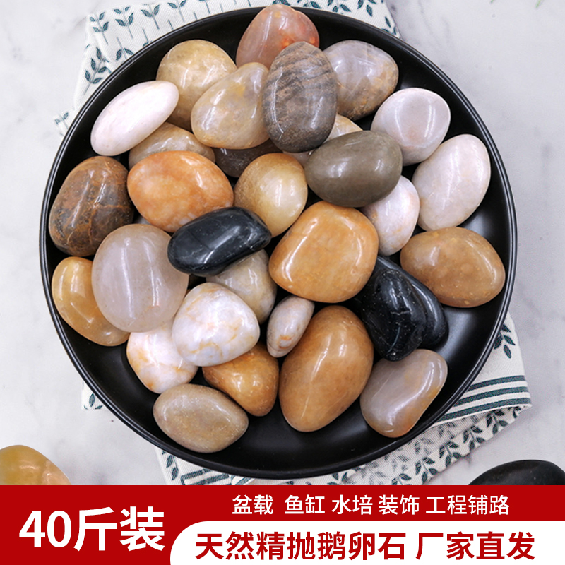 40斤鹅卵石铺路铺地庭院石子园林造景天然石头雨花石原石大鹅暖石