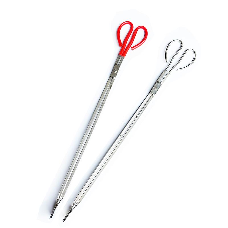 不锈钢烧饼夹子平口大圆嘴扁火钳缙云烧饼专用钳多用夹多功能钳子