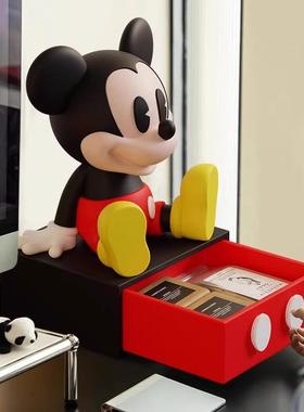 可爱创意米奇收纳盒网红桌面摆件装饰品电视柜收纳柜高端轻奢