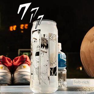 灌篮樱木花道流川Kaede水杯玻璃汽水罐形状啤酒杯500毫升高款式