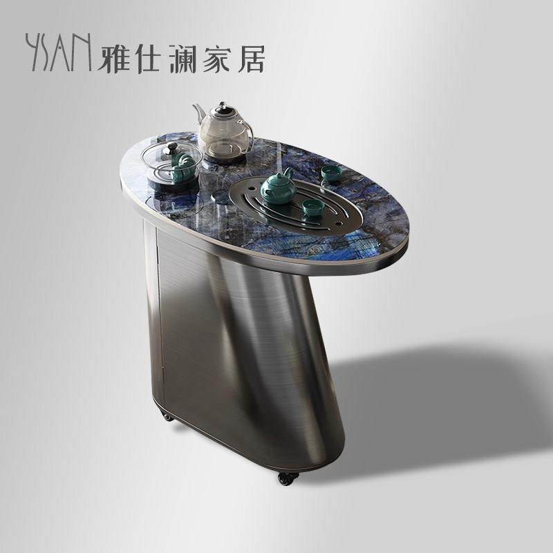 奢石岩板茶车轻奢意式极简茶桌椅组合小户型阳台功夫泡茶桌可移动,住宅家具,家用茶台/茶桌,淘宝优惠券,粉丝福利购,淘宝优惠卷