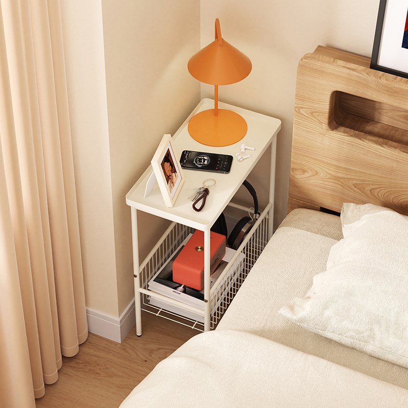 家用卧室床头柜沙发边柜边几柜子网红阳台小茶桌迷你铁艺角几简易