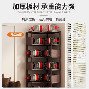 转角书架置物架一体靠墙落地家用拐角收纳架子三角形书柜储物柜子