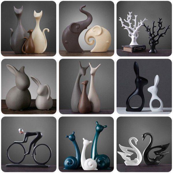 北欧陶瓷玄关摆件客厅酒柜电视柜桌面公室装饰创意乔迁新居链衡,饰品/流行首饰/时尚饰品新,摆件,淘宝优惠券,粉丝福利购,淘宝优惠卷