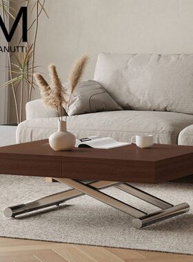 两用iman升降餐桌折叠小户型茶几多功能可移动一体变u茶几伸缩tt