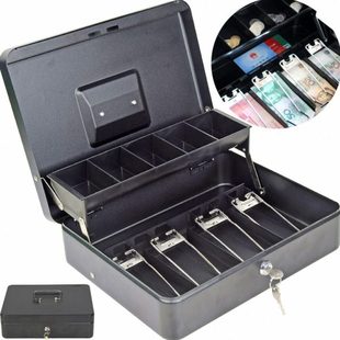 收银箱超市商用便利店收款箱多格钱柜现金盒子钥匙带锁手提收钱箱