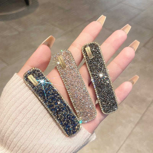 韩国水钻发夹女侧边刘海碎发bb夹子头饰网红2025年新款大号一字夹