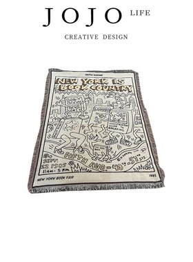 JOJOS L. PD.civilized.沙发铺毯潮流涂鸦手绘沙发巾盖布  文明