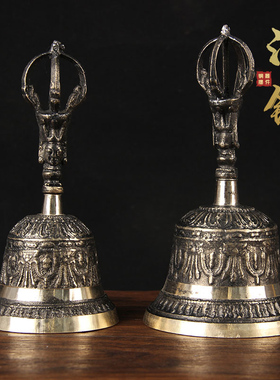 铜手摇铃摆件 铜法铃摆件