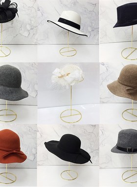 定制现代家具样板房衣柜衣帽间软装饰品摆件主卧礼帽女帽帽架组合