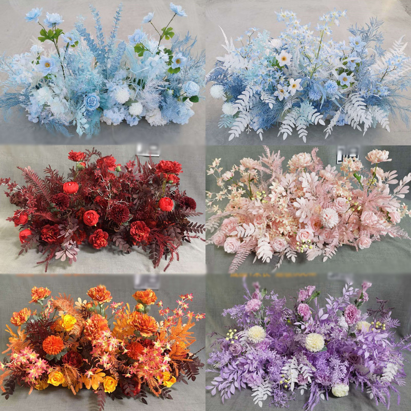 婚庆道具新款2019排花花艺装饰绢花场景布置婚礼仿真森系路引花排
