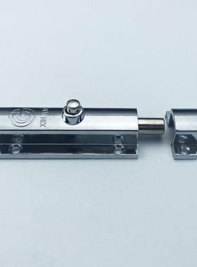 LS406弹簧按钮插销 锌合金明装防盗弹片插销 4寸门窗弹跳插销