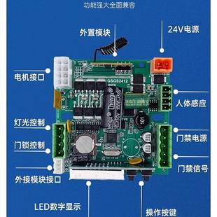 社区广告门控制器v24直流无刷通用款主板人行门禁栅栏机栅栏亲邻