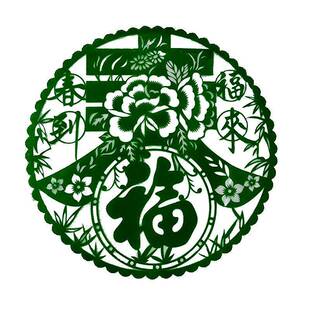 2026年春节楹联福字斗方绿色守孝对联门神春晖窗花怀念亲人春联