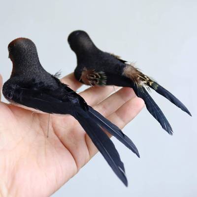 彷真燕子窝装饰墙贴墙面美化遮挡人造燕巢壁挂饰品家居小燕子摆件