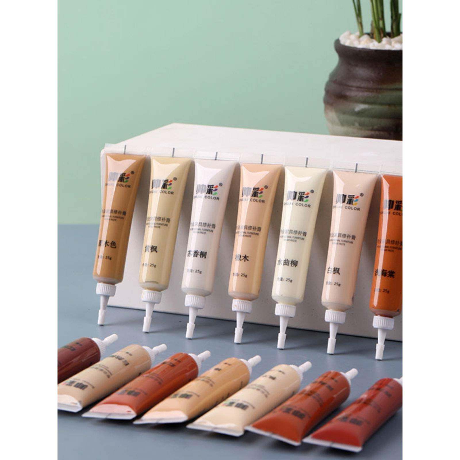 木器漆修补膏家具地板油漆专用白色修补漆木门木坑洞画痕补漆笔