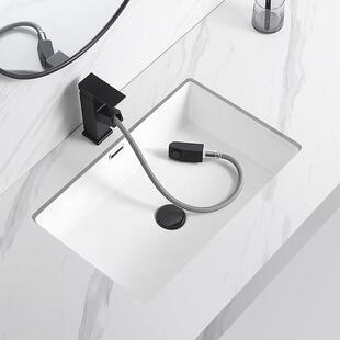 台下盆嵌入式方形洗脸盆大小阳台陶瓷台盆单盆卫生间洗手盆现代