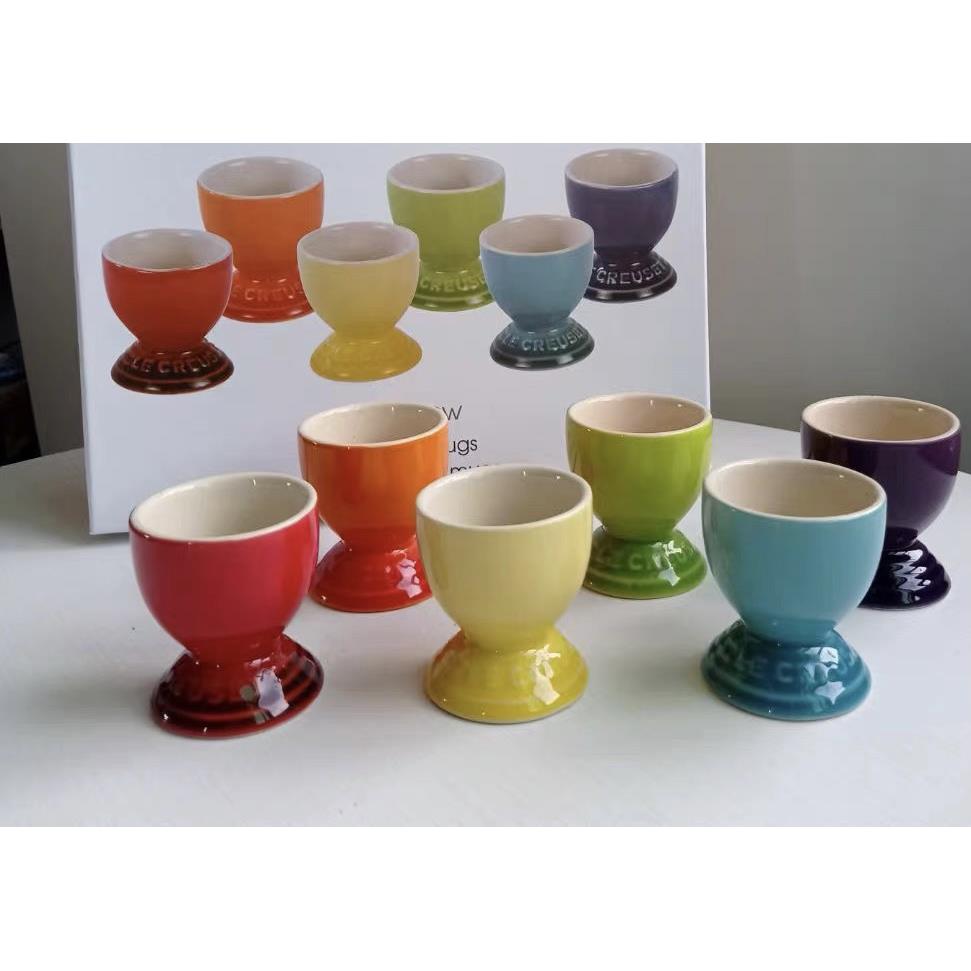 珐琅炻瓷蛋杯蛋托 釉下彩陶瓷酒盅 厨房装饰 礼盒装