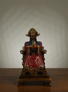 铜龙王五爷佛像摆件纯铜广济龙王财神五龙王铜像供奉