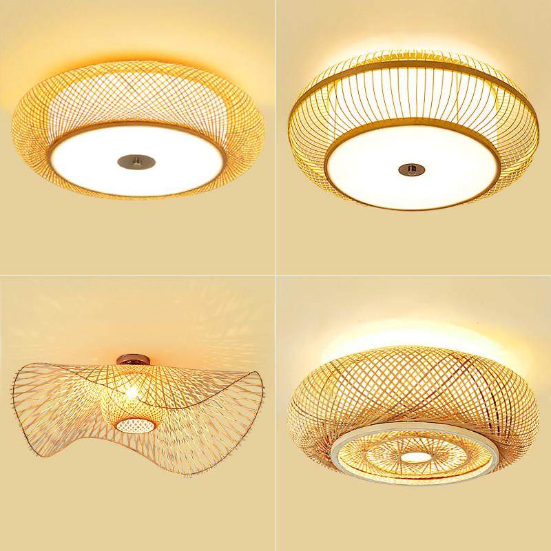 日式竹编吸顶灯禅意茶室民宿客厅卧室灯新中式酒店餐厅玄关竹艺灯,家装灯饰光源,餐厅/卧室/书房吸顶灯,淘宝优惠券,粉丝福利购,淘宝优惠卷