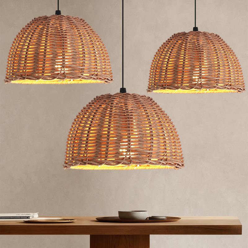 采购产品Wabi-Sabi风格吊灯，覆古B&B餐厅灯，禅宗茶室编织灯，中