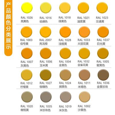 RAL1003 1016 1018 1021 1023 1028 1013 1015黄色自动喷漆漆先生