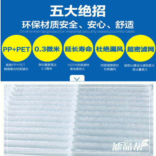滤品帮 适配兰舍新风系统滤网高效过滤芯ERV250 350 550L/H/D/S