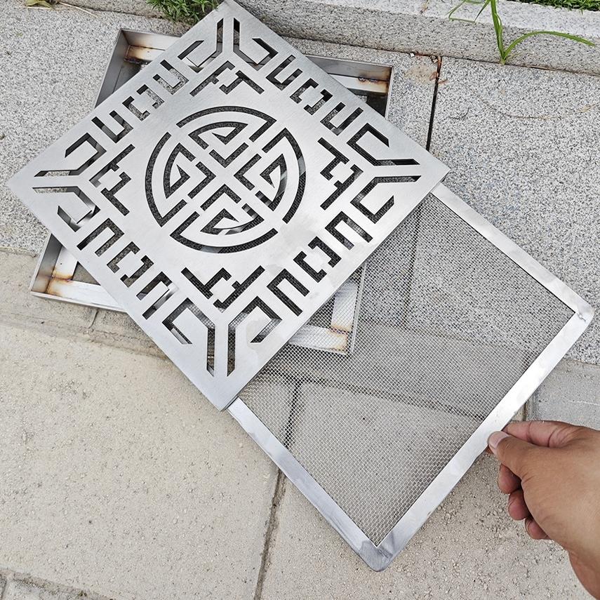 永章不锈钢雨水沟盖板篦子 庭院园林排水落水井盖室外地漏304加厚