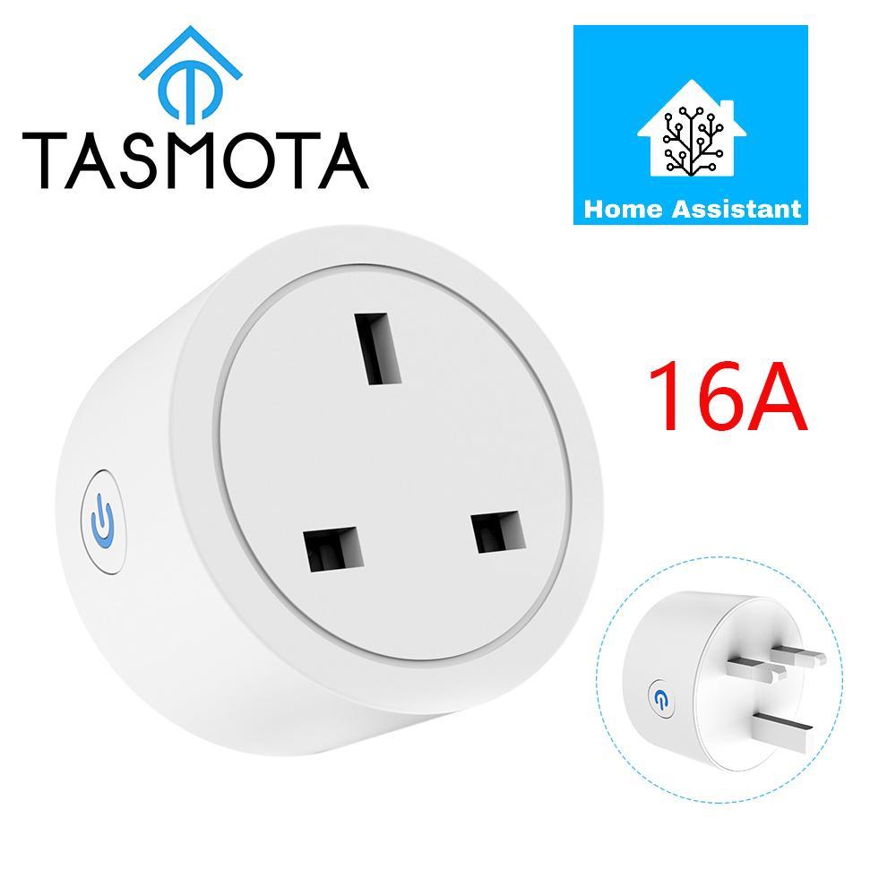 tasmota智能插座英规16A HA连接 MQTT 带电量统计100-240V