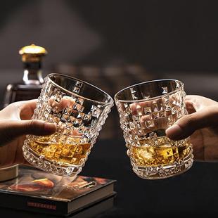 威士忌洋酒杯套装 水晶玻璃杯子高级感酒樽家用带收纳层架轻奢高档
