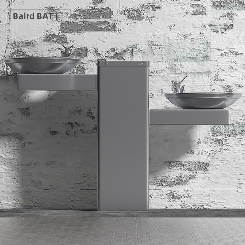 八度户外304不锈钢饮水机学校柱脸盆公园社区户外饮水台