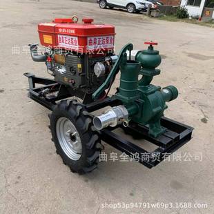 寸双叶轮抽水泵柴油电启动抽水机高扬程150米喷灌泵