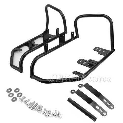 机车大边箱力帆V16边箱三箱国4哈雷改装件专用防撞支架带煞车灯