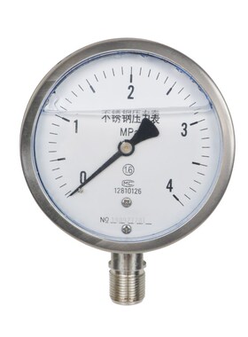 y10 0bf 全34不锈钢压表耐B震YN100F 耐高温60高力温 0氨用压力表
