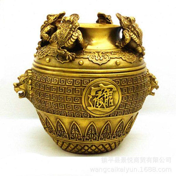 铜聚盆摆件四方蟾铜金蟾聚盆坛子存钱家居铜装饰品工艺品,饰品/流行首饰/时尚饰品新,摆件,淘宝优惠券,粉丝福利购,淘宝优惠卷