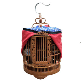 画眉鸟笼竹制八哥鹩哥玉鸟特大号贵州精品手工全套鸟笼子