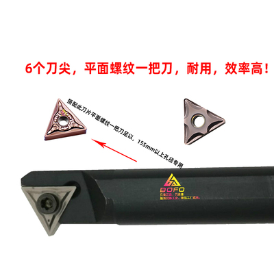 BOFO数控刀片 TNMG130308 130404 R0.4角平面螺纹一把刀 15mm孔用
