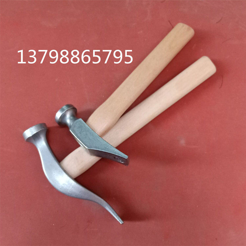 亮水牌铬钢面锤 修鞋制鞋专业用锤 手工工具木柄小锤子大底锤