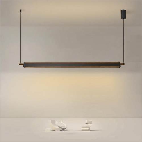 饭厅吊灯现代简约长条灯茶室吊灯新款客厅灯饭厅餐桌吧台北欧灯具