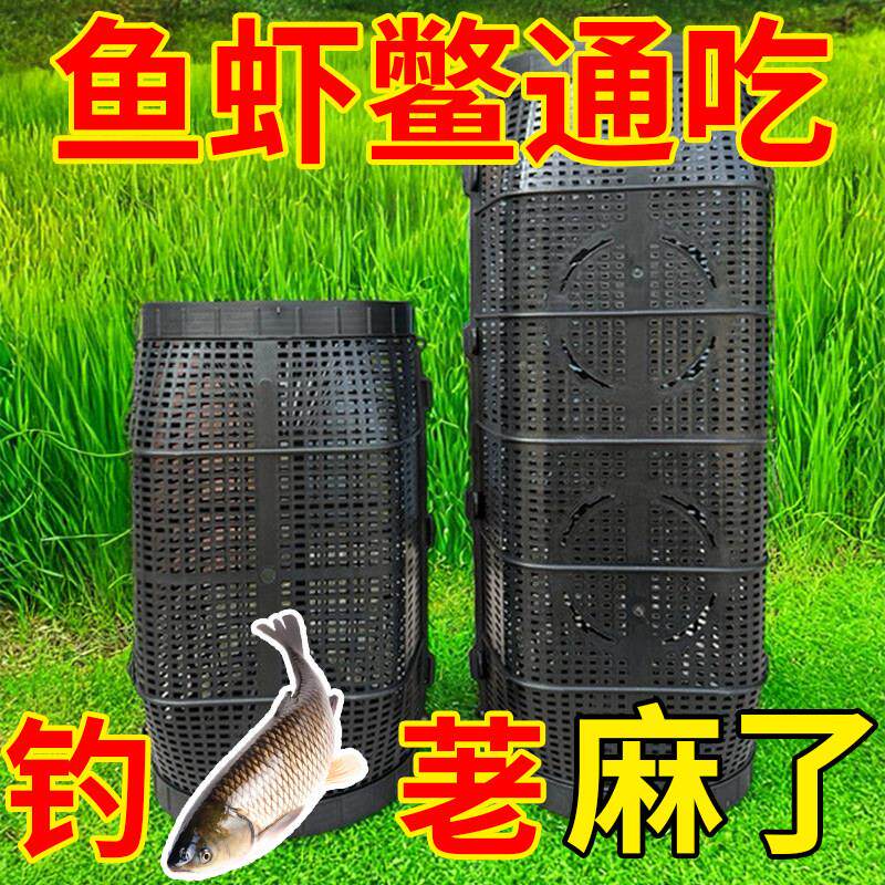 大号新型鱼笼地鱼笼沉底倒须口加大防逃网笼圆形鱼网笼新款圆形笼